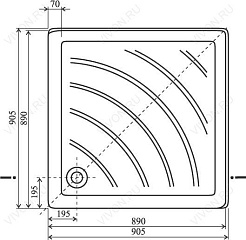 Ravak  Поддон для душа Ravak ANGELA-90 EX – фотография-2